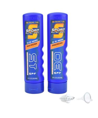 GoPong Sport Bottle Sunscreen Flask 2 Pack, Includes Funnel and Liquor Bottle Pour Spout Multicolor