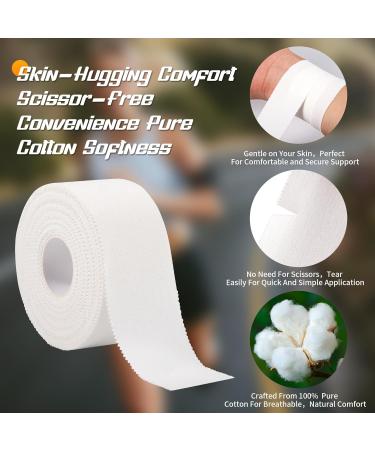 White Athletic Sports Tape 3 Pack - 1.5in x 45ft | Easy to Tear No Sticky Residue | Ideal for Climbing & Boxing - Buy Online on GoSupps.com