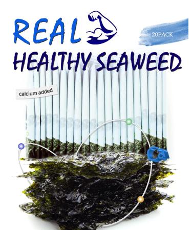 Kwangcheonkim Clover Real Healthy Kim 60g Seasoned Seaweed Snack - K-food On-The-Go Vegan Keto Friendly - Buy Online on GoSupps.com