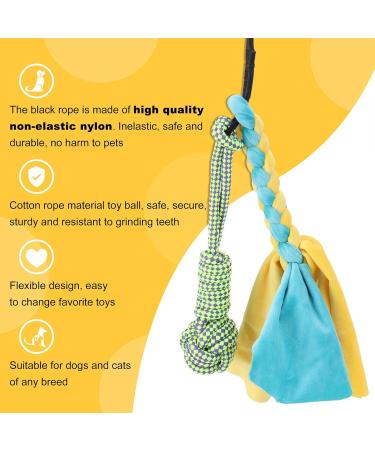 Flirt Pole Rope Dog Toy with Ball and Chasing Tail | Interactive Tug Toy for Dogs | Extendable Teaser Training Wand | Braided Cotton Rope | Small Medium Large Dogs - Buy Online on GoSupps.com