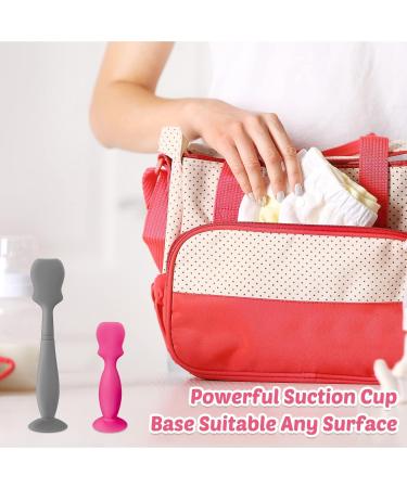 Baby Diaper Cream Spatulas Baby Diaper Rash Cream Applicator With Suction Cup And Humanized Handle Silicone Brush Multi-Purpose Tool BPA-Free Butt Paste Spatula For Newborn Baby Pink - Buy Online on GoSupps.com