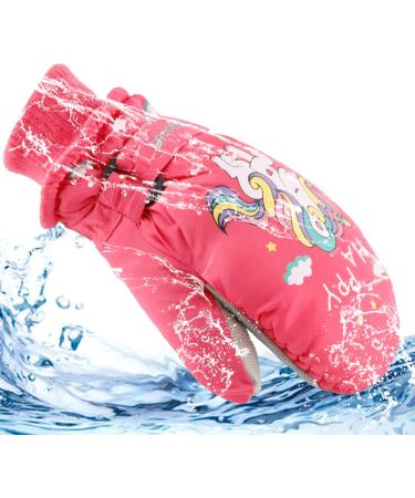 KAKU NANU Kids Ski Gloves Mittens | Waterproof Winter Gloves for Boys & Girls | Thermal Fleece | Ages 2-10 Years | Pink-5 L 6-10 Years - Buy Online on GoSupps.com