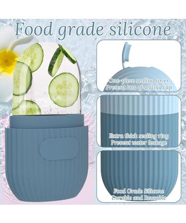 Buy Blue Ice Roller Face - Reusable Silicone Ice Roller for Smooth Eyes & Illuminated Skin - Buy Online on GoSupps.com