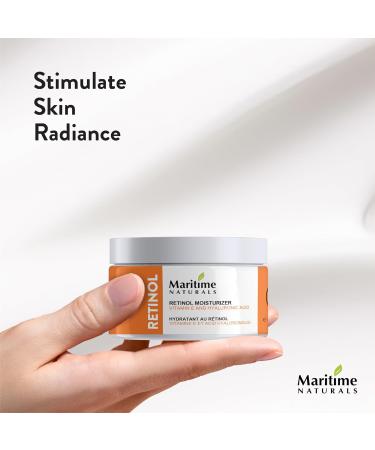 Maritime Naturals Retinol Moisturizer | Hyaluronic Acid & Organic Ingredients | Professional Face Cream for Day & Night | 120ml - Buy Online on GoSupps.com