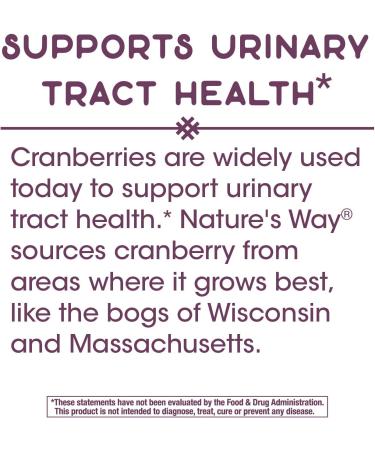 Nature's Way Standardized Cranberry 60 Count - 90% Fruit Solids, Gluten Free & Vegetarian - Buy Online on GoSupps.com
