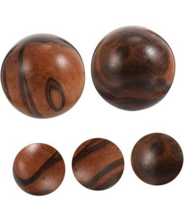 Fomiyes 2ST Wooden Acupressure Massage Balls for Golfers - Handmade Fitness & Meditation | 5.00x5.00cm Coffee - Buy Online on GoSupps.com