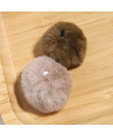 Pack of 30 Mini Faux Fur Pom Poms Beads - Handmade DIY Crafts - 30mm Mix Colors - Buy Online on GoSupps.com