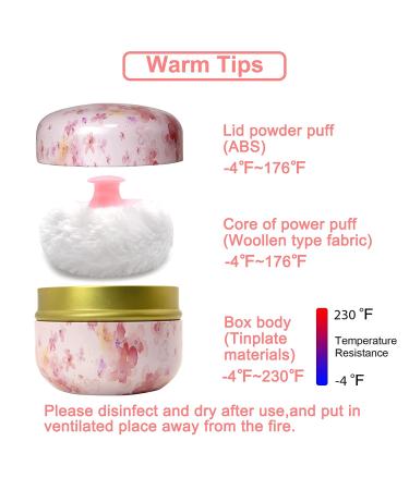 BBKON Large Powder Puff & Container Set - Romantic Feelings | Soft Body Powder Puff & Travel Case - Buy Online on GoSupps.com