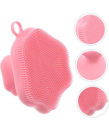 Angoily Silicone Cleansing Brush Handheld Face Scrubber Facial Cleaning Brush Facial Scrubber Exfoliator Manual Exfoliating Brush Blackheads Removing Scrubber Mat Frosted Pink Silica Gel - Buy Online on GoSupps.com