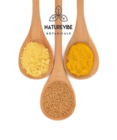 Naturevibe Botanicals Organic Yellow Mustard Seed Powder 1lb - 100% Pure & Natural Flavor Enhancer - Buy Online on GoSupps.com