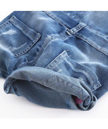 KIDSCOOL SPACE Little Girl Big Ripped Denim Shortalls 2-3 Years Blue-1922 - Buy Online on GoSupps.com