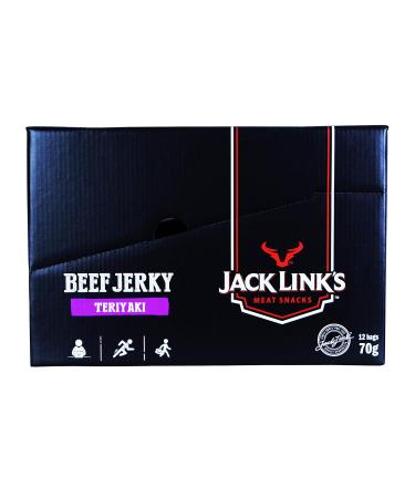 Jack Link's Beef Jerky Teriyaki 12 Pack - High Protein Snack | Exotic Flavor | Perfect for On-the-Go & Office - Buy Online on GoSupps.com