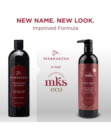 MKS Eco Nourish Shampoo - Original Scent 25 fl oz | Cleanses Strengthens & Repairs Fine Hair | Vegan & Cruelty-Free | Safe for Color Treated Hair with Moroccan Argan & Hemp Seed Oil - Buy Online on GoSupps.com