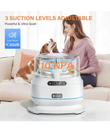 ELS PET 5-in-1 Dog Grooming Kit with Professional Vacuum - Shedding Tool for Thick & Thin Hair - Ivory White - Buy Online on GoSupps.com