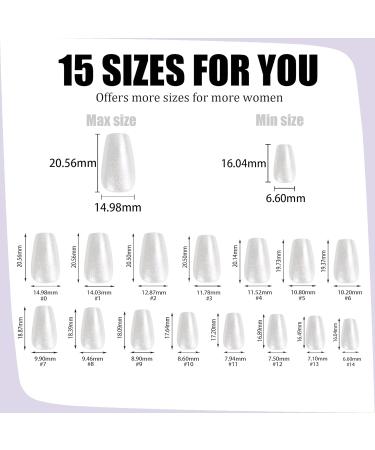 LADYING Moonlight Glitter Gel False Nails - Milky White Coffin Press on Nails French Tip Pattern Medium Kit with Nail Glue for Women Nails Art - 1 Pack - Buy Online on GoSupps.com