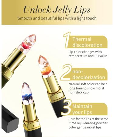 Hydrating Flower Jelly Gold Foil Lip Gloss - Long-Lasting Color & Nourishment for Gorgeous Lips - Buy Online on GoSupps.com
