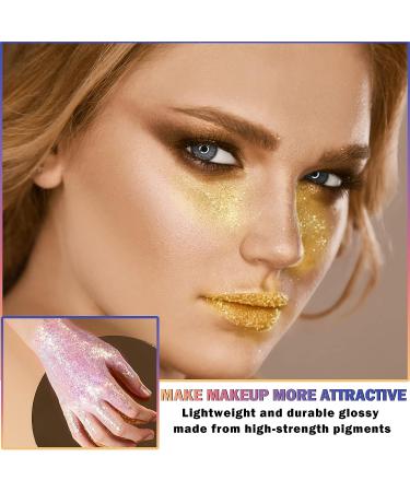 Chunky Glitter Gel for Face, Hair & Body - Long Lasting Sparkle - Holographic White - Perfect for Halloween, Festivals & Raves - Buy Online on GoSupps.com