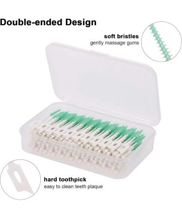 Layhou 160pcs Interdental Brushes & Toothpicks | Soft Silicone Dental Floss for Effective Teeth Cleaning - Blue - Buy Online on GoSupps.com