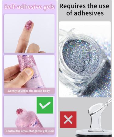 Shop Tidevan 4 Piece Body Glitter Gel 50ml Chunky Liquid Makeup for Face Hair Lips & Nails Perfect for Festivals & Parties in Silver Gold Pink & White - Buy Online on GoSupps.com