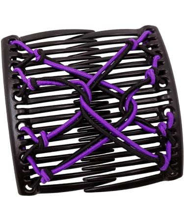 kawehiop Versatile Stretchy Hair Clip Double Slide Combs Creating Chic Bun Updos Purple 1Set 1Set Purple - Buy Online on GoSupps.com
