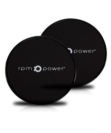 Core sliders from RPM Power - focused core training for tight shaped abdominal muscles - full body training - double -sided - suitable for all floors (black)