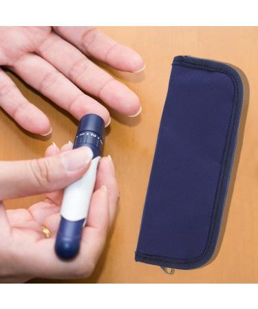 DOITOOL Insulin Cooler Case Navy - Portable Medication Cooler Bag Organizer for Travel - 1pc Ice Bag Included - Buy Online on GoSupps.com