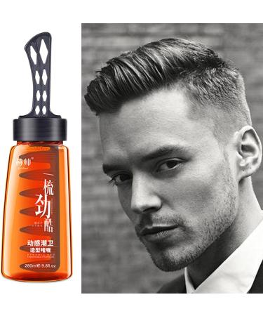 Richolyn Hair Styling Gel Oil Based Hair Styling Comb Hair Styling Cream for Men -Sculpting Paste Structured Look 2-in-1 Hair Wax Gel with Comb - Buy Online on GoSupps.com