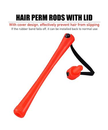 60 Permanent Shary Rolls - Slipproof Cold Curlers with Elastic Bands | Red Short Shaft Hairdressing Tool (0.2 inches) - Buy Online on GoSupps.com
