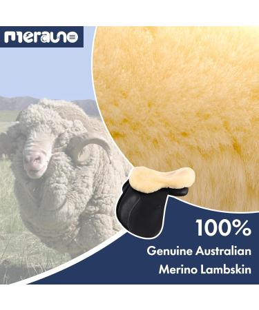 Merauno Sheepskin Horse Saddle Seat Saver Lambskin Horse English Saddle Seat Cover - Buy Online on GoSupps.com