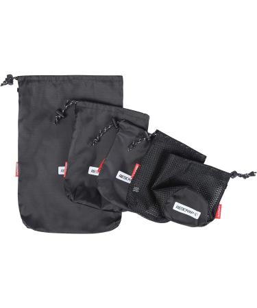 REDCAMP Stuff Sack Set of 5  Lightweight Mesh Nylon Drawstring Storage Bag Pouch for Travelling Hiking Red/Black - Buy Online on GoSupps.com