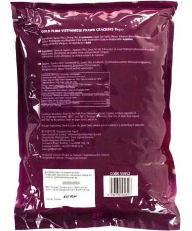 Gold Plum Vietnamese Uncooked Prawn Crackers Chips Snacks 1kg (Pack of 1) - Buy Online on GoSupps.com
