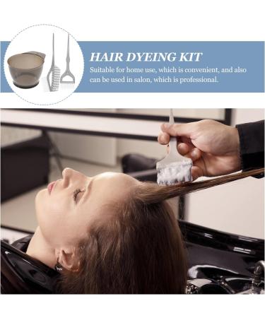 Healifty Hair Dye Coloring Kit 3Pcs - Hair Dye Bowl Hair Dye Brush Hair Dye Comb Hair Dying Accessory Kit for Salon & Home Hair Coloring (Grey) Grey 3pcs - Buy Online on GoSupps.com