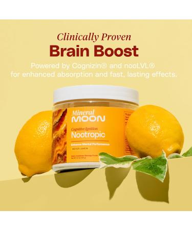 Mineral Moon Premium Cognitive Ignition Nootropic Powder - Brain Supplements For Memory & Focus - Sage Extract, B Vitamins,Cognizine Citicoline& nooLVL - Supports Mental Clarity - No Caffeine or Sugar - Buy Online on GoSupps.com