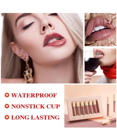 NVLEPTAP 6PCS Matte Liquid Lipstick Set - Long Lasting Nude Lip Stains for Women | Waterproof & Non-Fade Lip Makeup - Buy Online on GoSupps.com