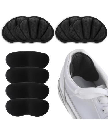 4 Pairs Heel Grips Inserts Mesh Adhesive Heel Cushion Pads for Boots Loose Shoes Too Big Anti Blister Shoe Liners Heel Protectors Improve Shoe Fit Reusable Heel Guards Liners for Women Men