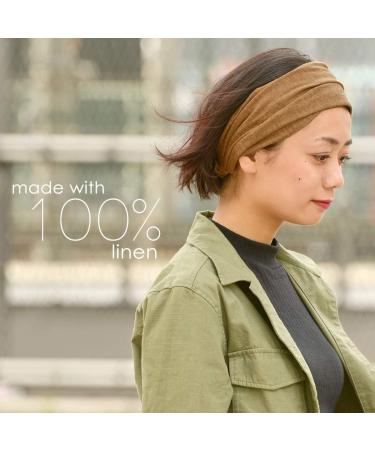 Casualbox | Linen Yoga Head Band Bandana Natural Elastic Hairband Sports Fashion Wrap Black(Size: One Size) - Buy Online on GoSupps.com