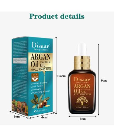 Argan Oil Essential Oil with Hyaluronic Acid - Anti-Aging Soothing & Moisturizing Skin Care 35ml - Buy Online on GoSupps.com
