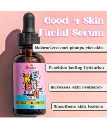 Purifect Good 4 Skin Multi-Vitamin Facial Serum - Vitamin E B C & K for All Skin Types | 30ml Moisturizing & Repairing Formula - Buy Online on GoSupps.com
