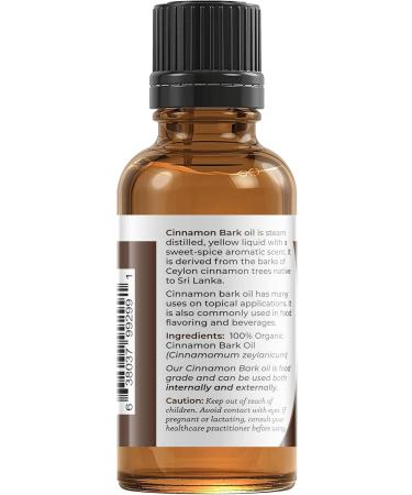 Viva Doria 100% Pure Cinnamon Bark Essential Oil - USDA Organic Food Grade Undiluted - 30 mL (1 Fl Oz) - International Shipping Available - Buy Online on GoSupps.com