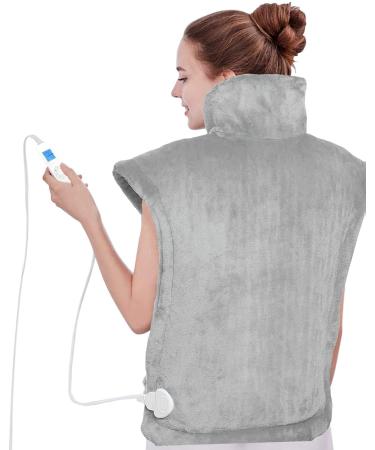 CROETON XL Heating Pad for Back Pain Relief 24x33'' Large Electric Weighted Heating Pad for Neck and Shoulders  Cramps Sore Muscles  Fast Heat 6 Temp  Auto Shut-Off  ETL Certified  Christmas Gift