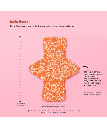 Hello Cup Reusable Menstrual Liners - Organic Eco-Friendly Absorbent Pads (Pack of 3) - Buy Online on GoSupps.com