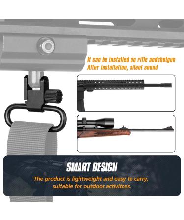 VicBre 6 Pack Quick Release Metal Sling Swivels for Rifle & Shotgun - 3.18 cm - Buy Online on GoSupps.com