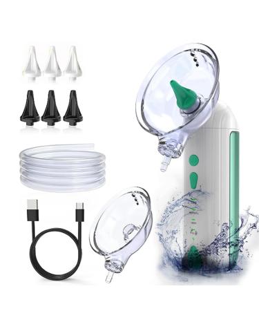 Dotmalls Earclean Pro Outfany Earclean Pro Welnax Electric Ear Cleaner Vianys Ear Clean Pro Electric Ear Cleaner with 4 Water Pressure Modes 6 Reusable Replacement Tips (White)