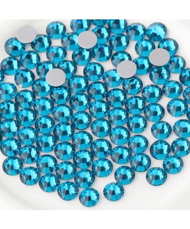 Beadsland 1440 pieces flat back rhinestones nail crystals rhinestones for nails blue indicolite SS6 (1.9-2.0mm) blue indicolite SS6/1440PCs