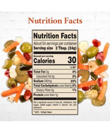 Roland Foods Chicago Style Mild Giardiniera Italian Pepper Relish 56oz Pouch - Made in USA - Buy Online on GoSupps.com