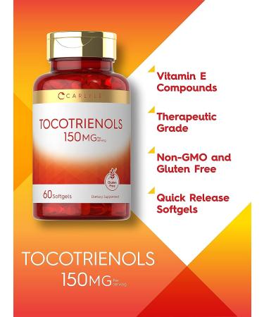 Carlyle Tocotrienols 150mg Supplement - 60 Softgels | Non-GMO & Gluten Free - Buy Online on GoSupps.com