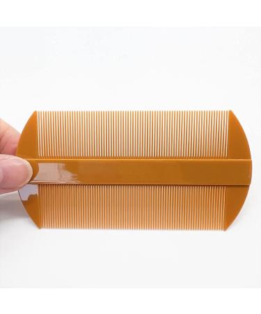 2PCS Durable Double Sided Lice Nit Combs - Super Dense Tooth Comb for Effective Lice Treatment - Small Size for Straight Thin Hair - Ginger - Buy Online on GoSupps.com