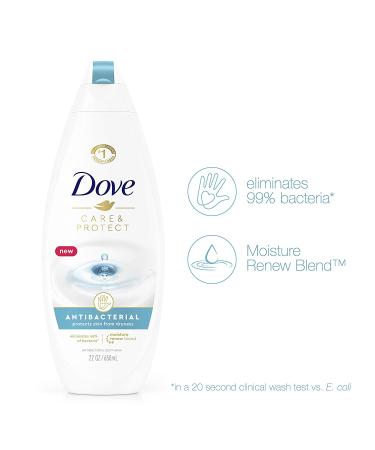 Dove Antibacterial Body Wash 22 oz - Hydrating for All Skin Types - 4 Count - Buy Online on GoSupps.com
