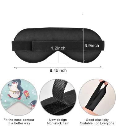 JHKKU Christmas Penguin Sleep Mask | Blackout Eye Cover with Adjustable Strap - Buy Online on GoSupps.com