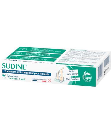 SORIFA - Pack of 40 - Sudine Powder Antiperspirant Treatment - Foot - Regulates perspiration - Absorbs - Prevents mycoses - Without aluminum salts - Made in France - Box of 6 double sachets - Buy Online on GoSupps.com